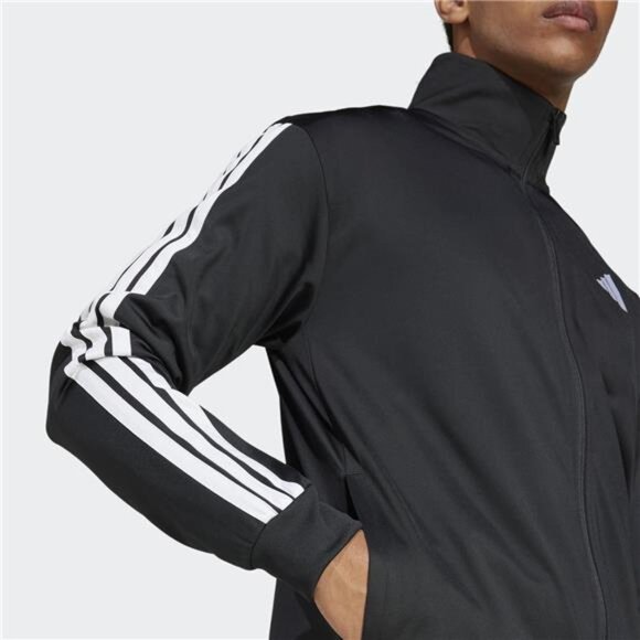 Adidas mens 3-stripes Tricot Track Top Black and White NEW - Picture 7 of 7